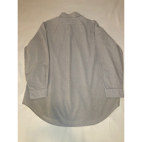 Ralph Lauren Shirt Men's 18 34/35 Blue & White Striped Yarmouth Cotton Button Up - Picture 9 of 9